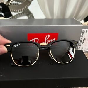 Ray-Ban Black and Gold Sunglasses